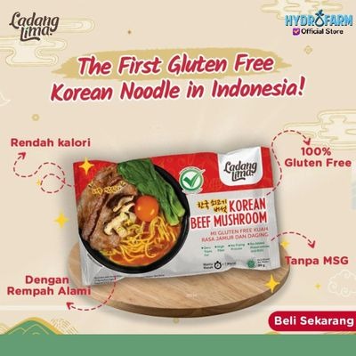 Ladang Lima - Korean Noodle Beef Mushroom / Mie Korea Daging Sapi Jamur Gluten Free