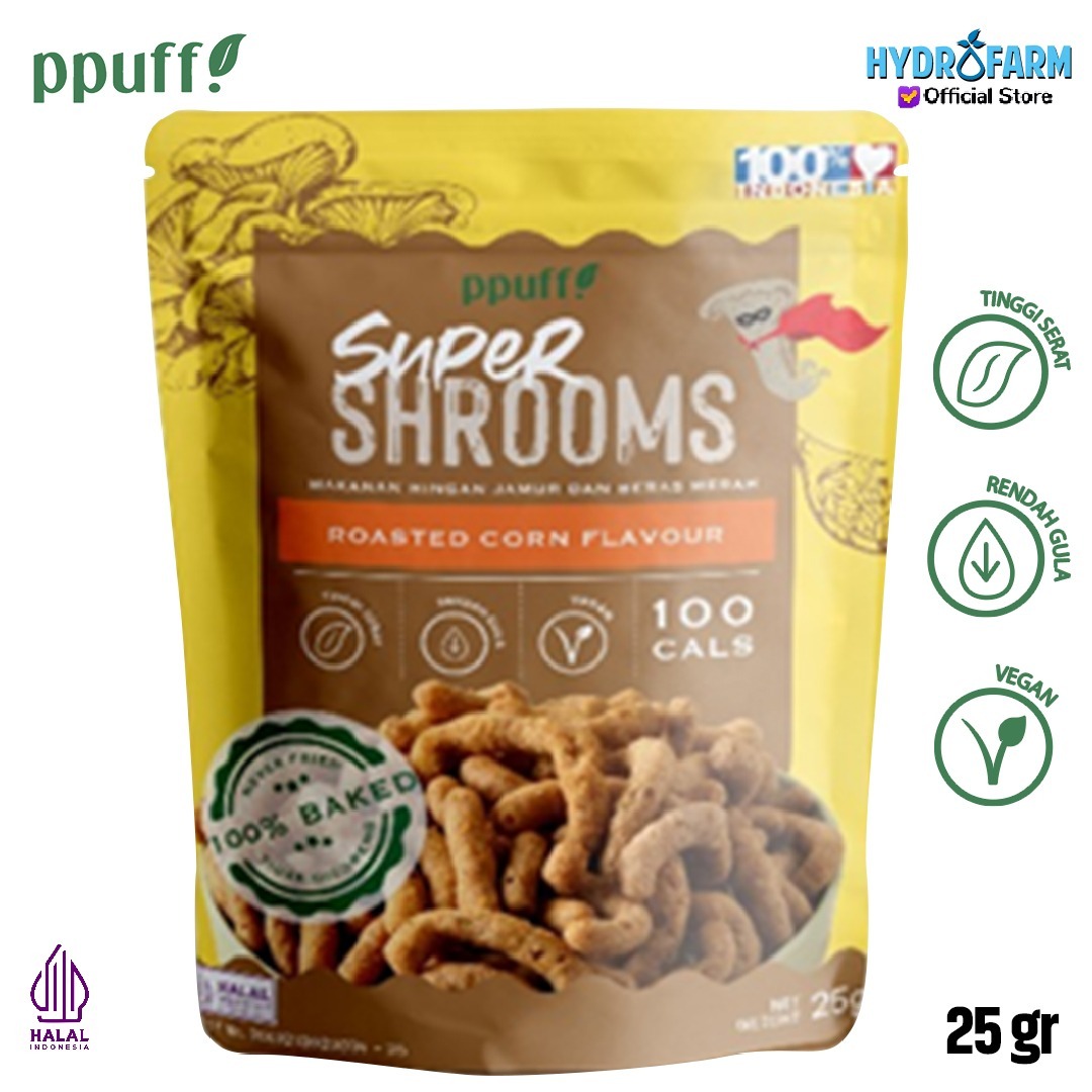 Ppuff! - Supershrooms Roasted Corn / Snack Jamur Jagung Bakar