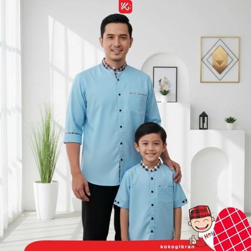 Image of (GK83) Koko Dewasa dan Anak Biru Muda/ Koko Dewasa Ayah/ Koko Anak Biru/ Koko Biru