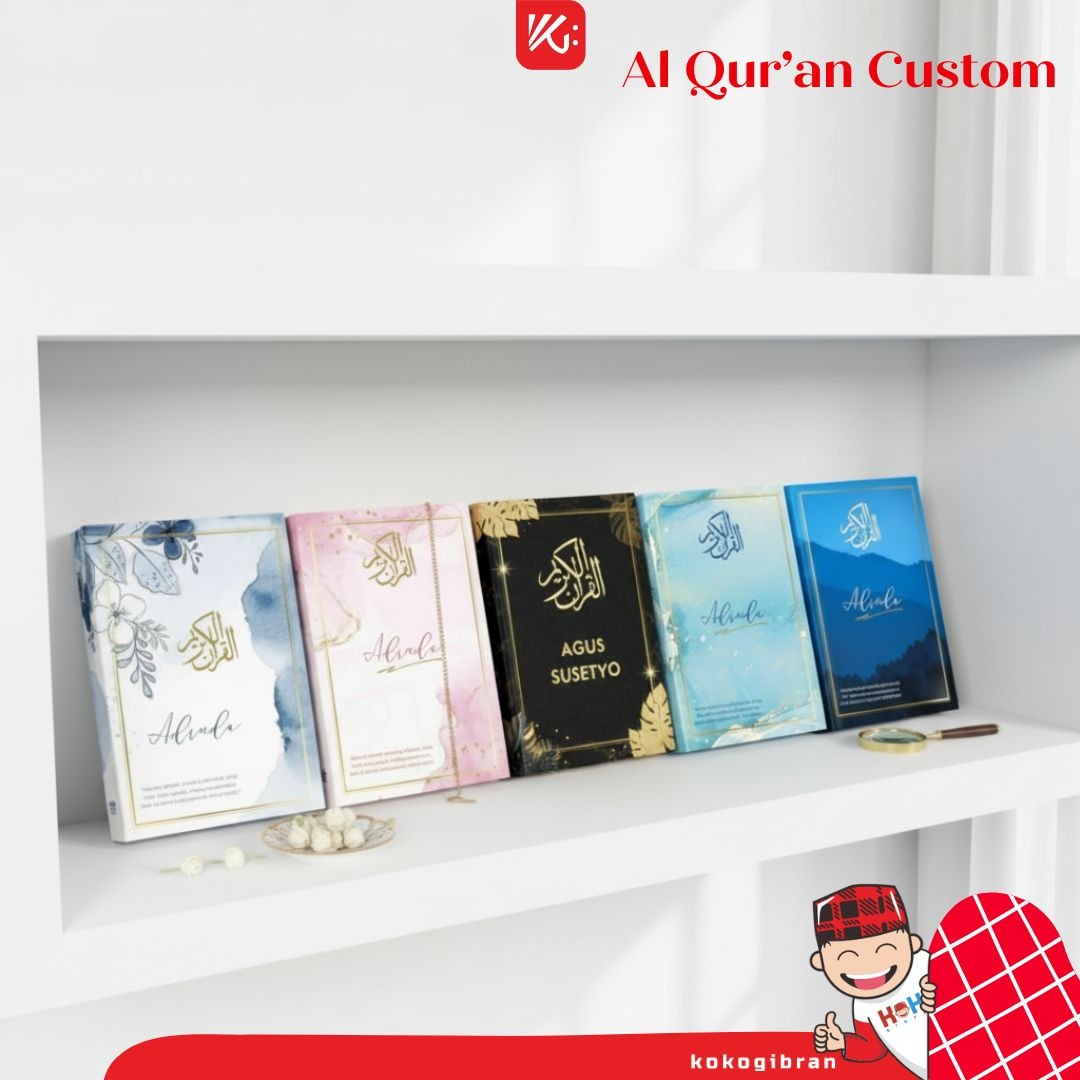 Al-Qur'an Dewasa Custom Nama KokoGibran / Al-Quran Hardcover / Al-Quran Terjemahan / A-Quran Latin / Hafazan 8 Blok