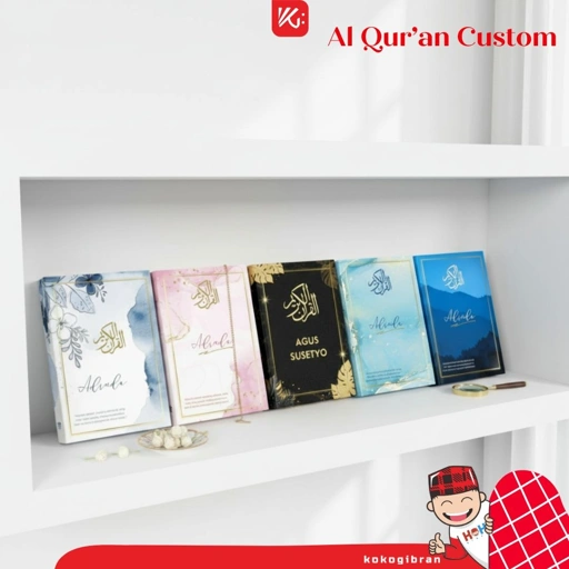 Image of Al-Qur'an Dewasa Custom Nama KokoGibran / Al-Quran Hardcover / Al-Quran Terjemahan / A-Quran Latin / Hafazan 8 Blok