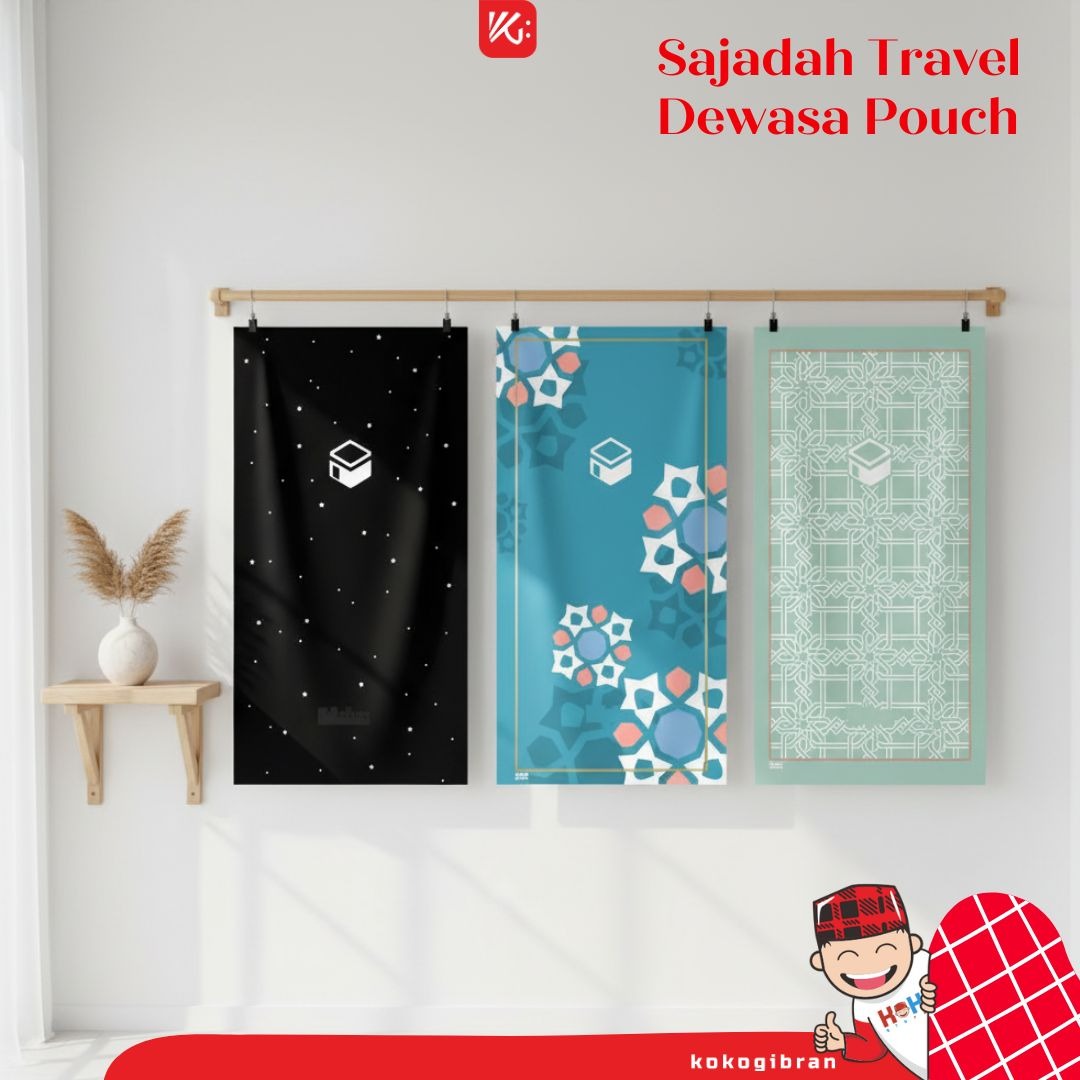 Sajadah Traveling Pouch KokoGibran / Sajadah Traveling Dewasa / Sajadah Saku (STN020508)