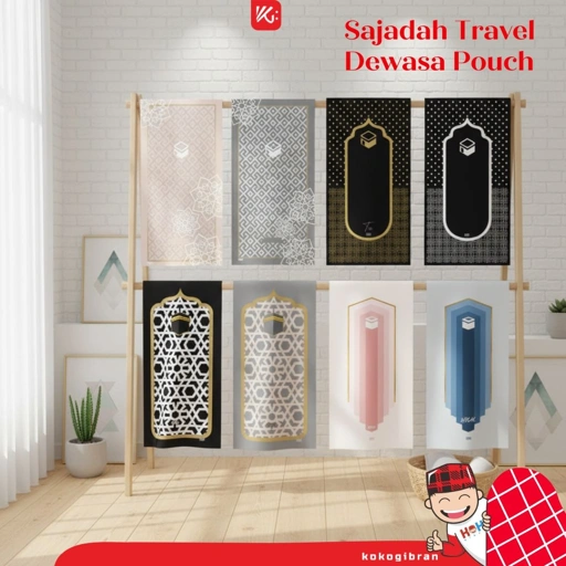 Image of Sajadah Traveling Pouch KokoGibran / Sajadah Traveling Dewasa / Sajadah Saku (STN0105060714151617)
