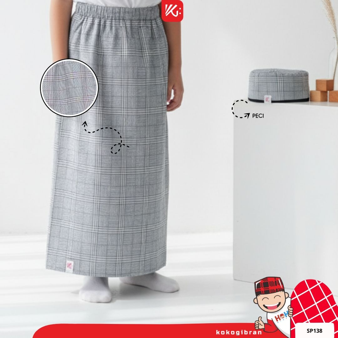 Sarung Instan Anak KokoGibran / Sarung Peci Anak / Sarcel (SP138)