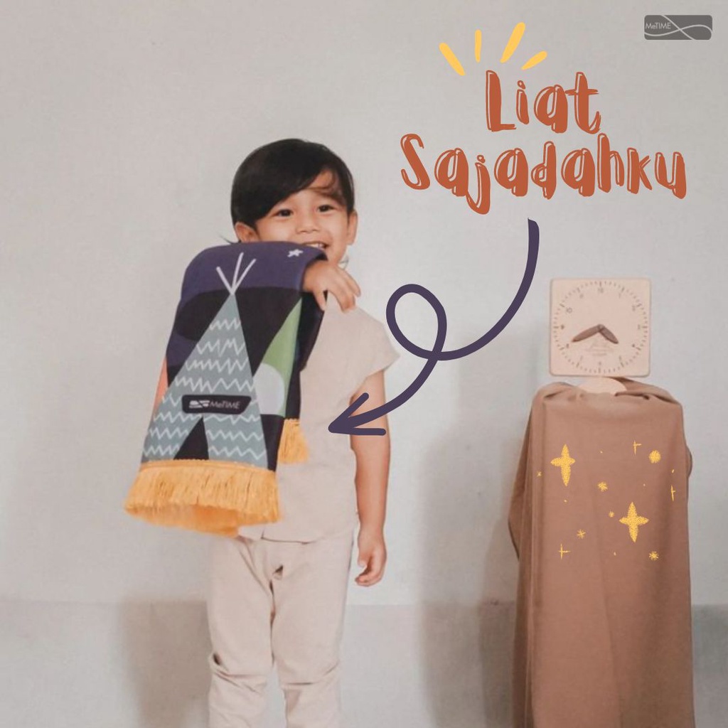 Sajadah Anak Custom Nama MeTime / Sajadah Nama / Sajadah Custom (Colorful Series)