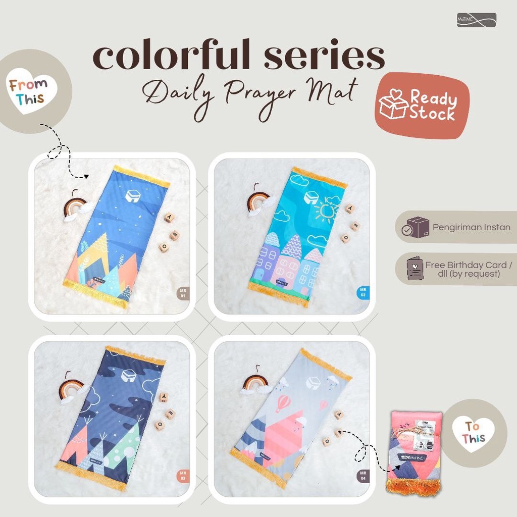Sajadah Anak Rumbai MeTime / Sajadah Anak / Sajadah Tebal (Colorful Series)