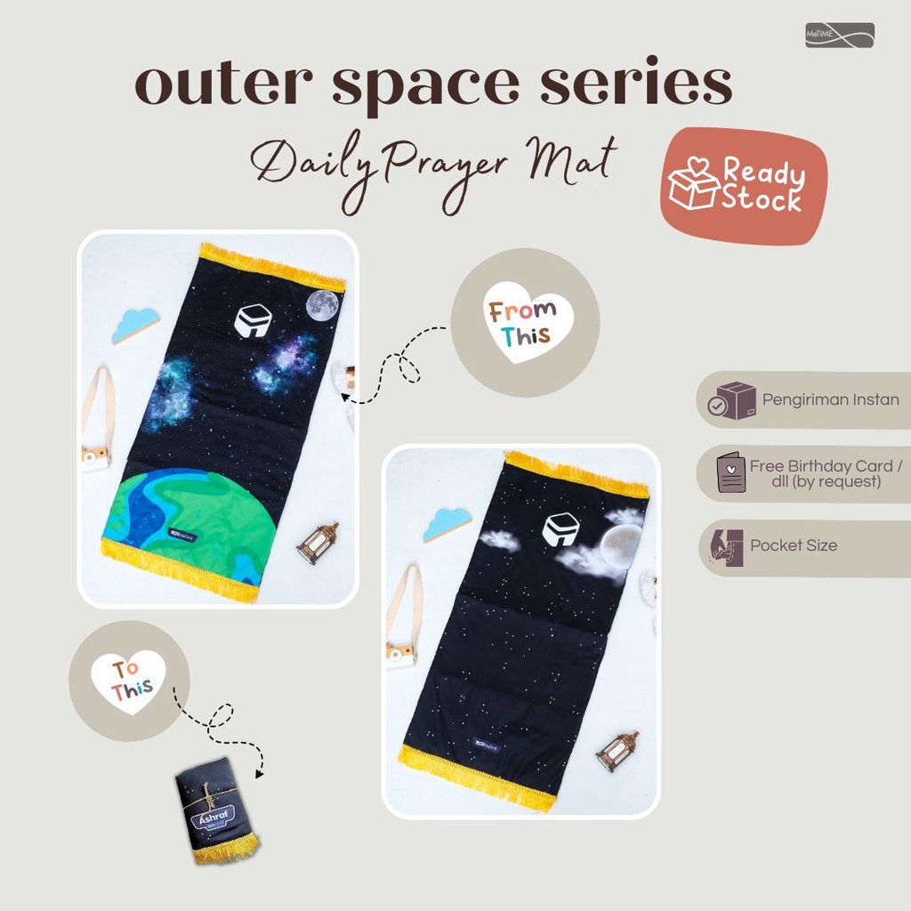 Sajadah Anak Rumbai MeTime / Sajadah Anak / Sajadah Tebal (Outer Space Series)