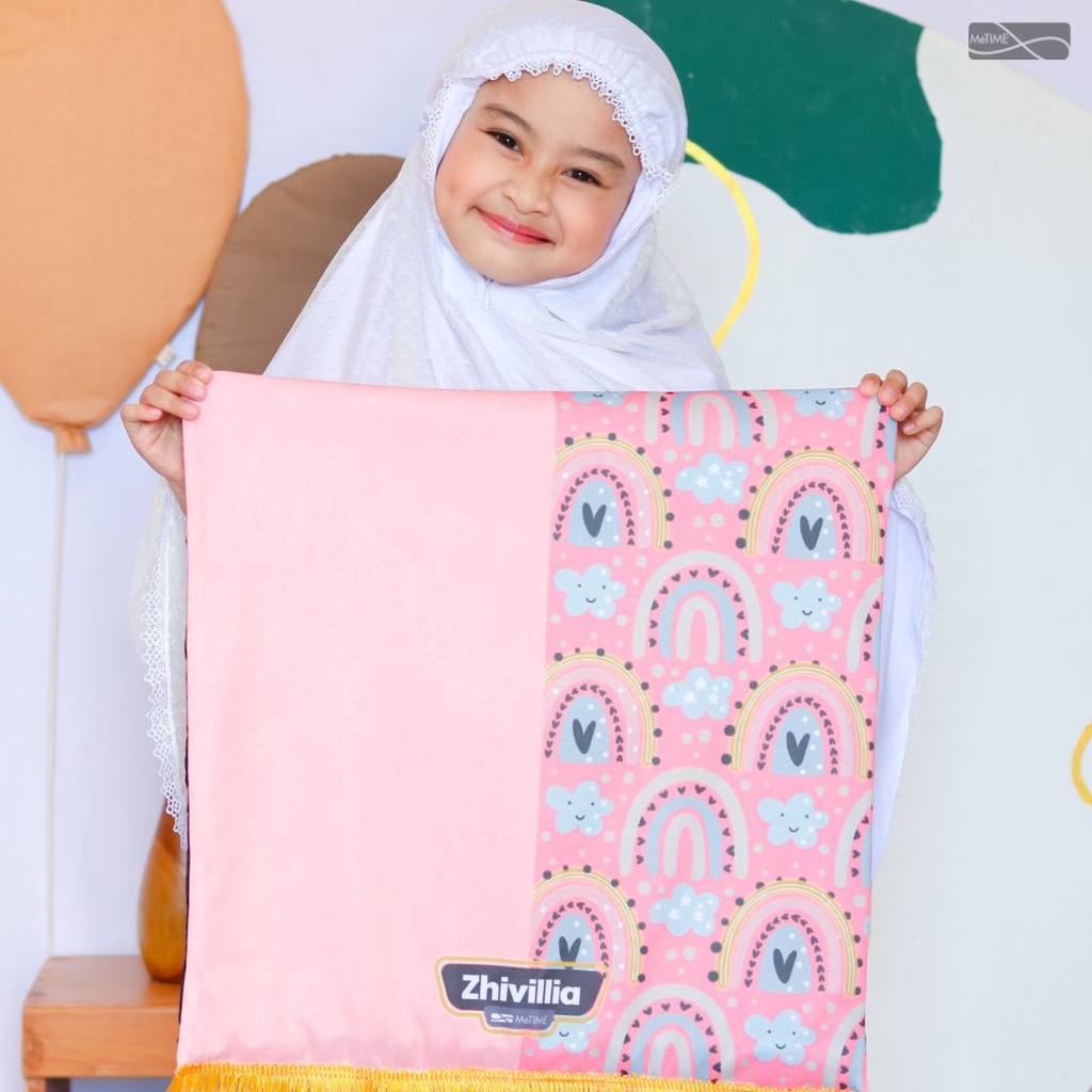Sajadah Anak Custom Nama MeTime / Sajadah Nama / Sajadah Custom (Rainbow Series)