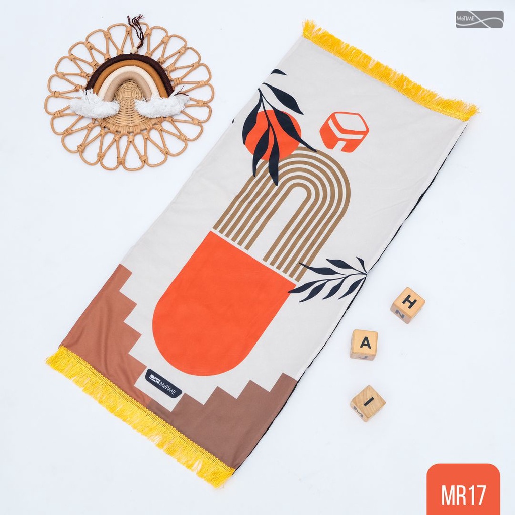 Sajadah Anak Custom Nama MeTime / Sajadah Custom / Sajadah Travel (Boho Series)