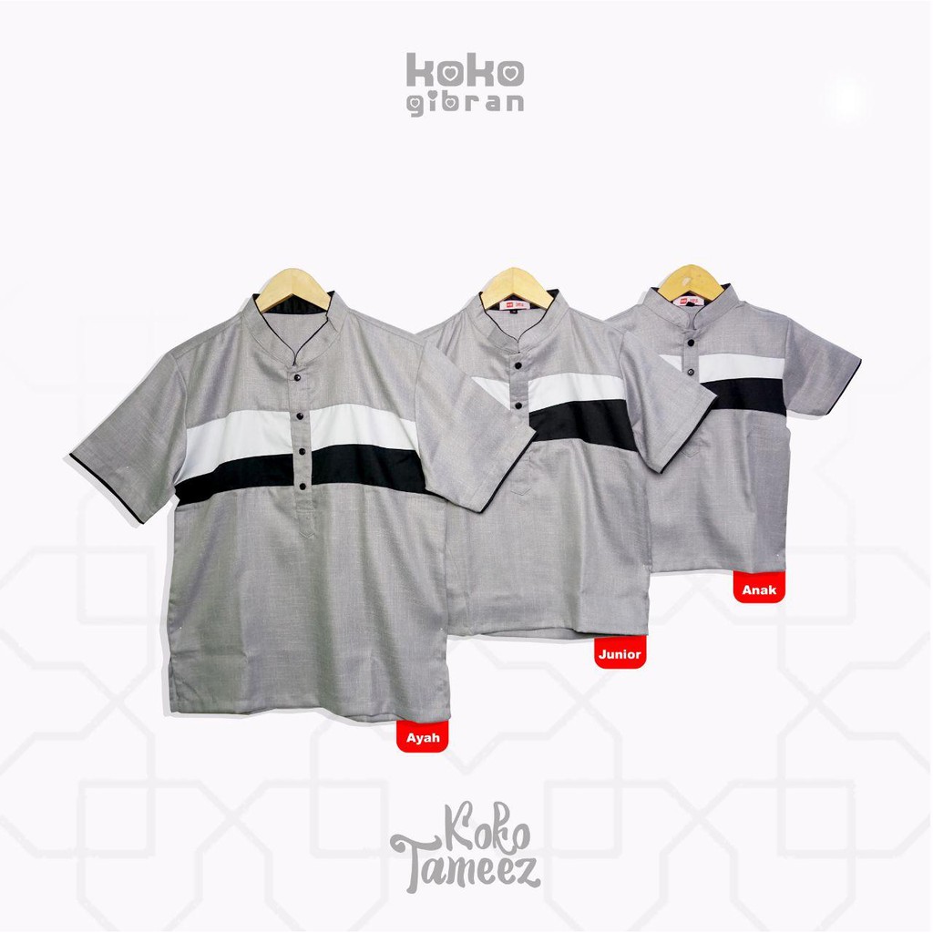 (GKDTameez) Koko Ayah Abu Lengan Pendek/ Koko Dewasa Abu/ Koko Dewasa Terlaris/ Koko Dewasa
