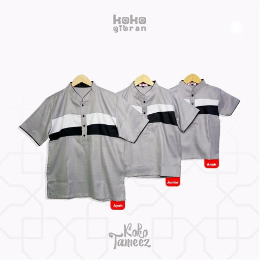 Image of (GKDTameez) Koko Ayah Abu Lengan Pendek/ Koko Dewasa Abu/ Koko Dewasa Terlaris/ Koko Dewasa