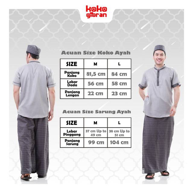 Koko Ayah Abu KokoGibran/ Koko Dewasa Tangan Pendek/ Koko Dewasa Terlaris/ Koko Dewasa (ZAIDAN)