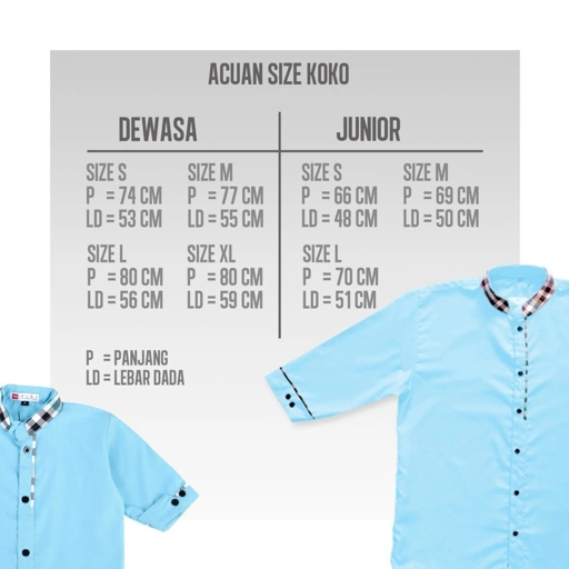 Image of (GK83) Koko Dewasa dan Anak Biru Muda/ Koko Dewasa Ayah/ Koko Anak Biru/ Koko Biru