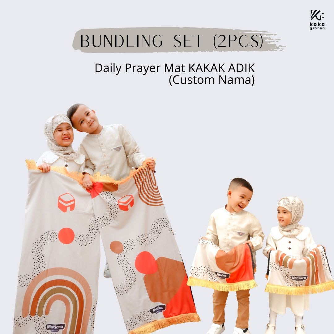 Sajadah Anak Custom Nama MeTime / Sajadah Custom / Sajadah Travel (Boho Series)