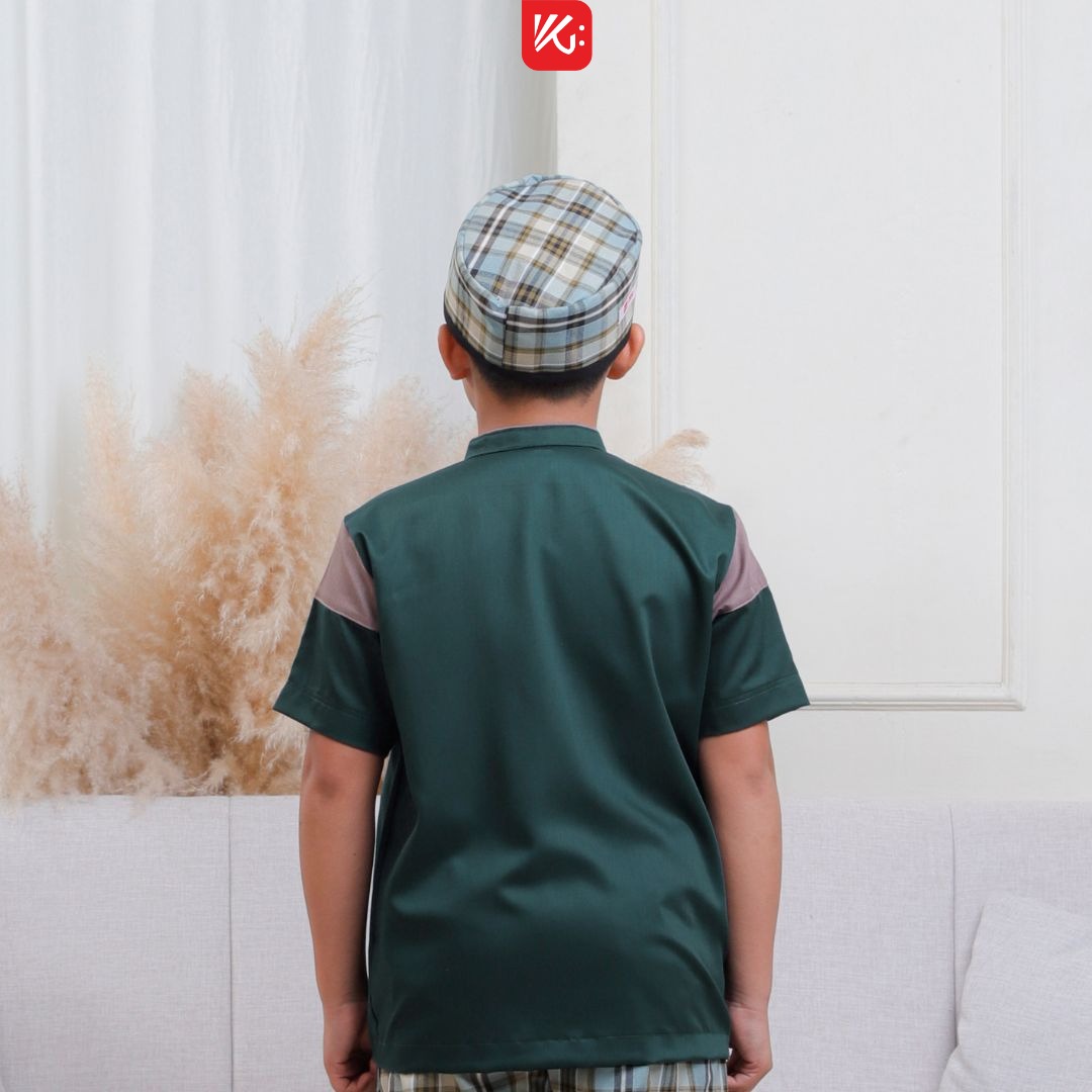 Baju Koko Anak KokoGibran Hijau / Baju Koko / Baju Koko Adem (AZMI)