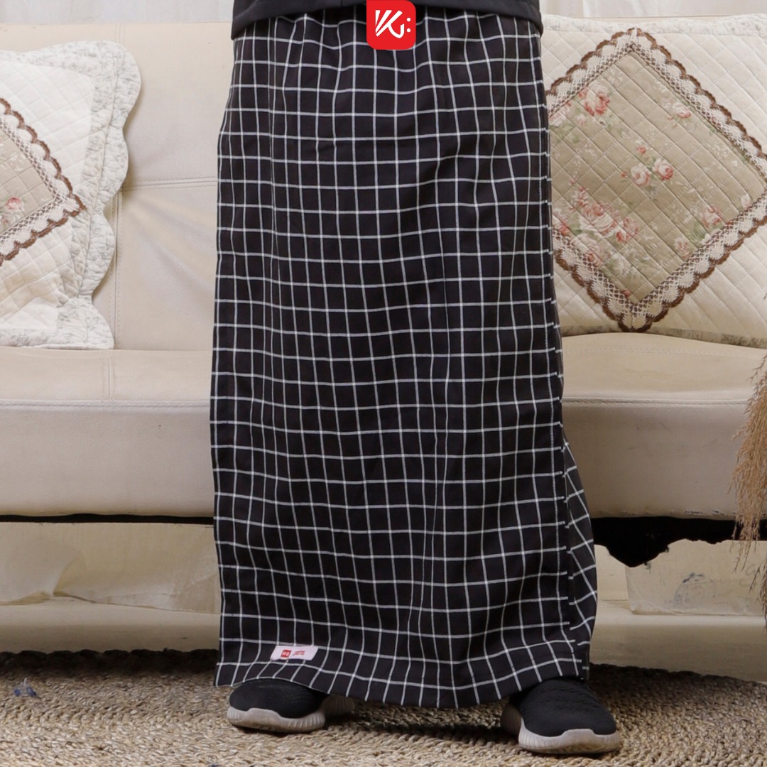 Sarung Anak Instan KokoGibran / Sarung Hitam Putih / Sarung Instan Praktis / Sarung Instan (SP127)