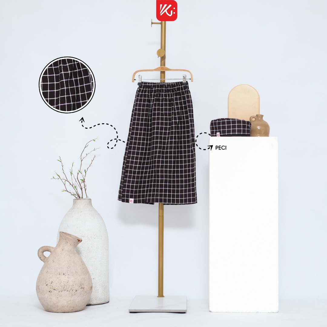 Sarung Anak Instan KokoGibran / Sarung Hitam Putih / Sarung Instan Praktis / Sarung Instan (SP127)