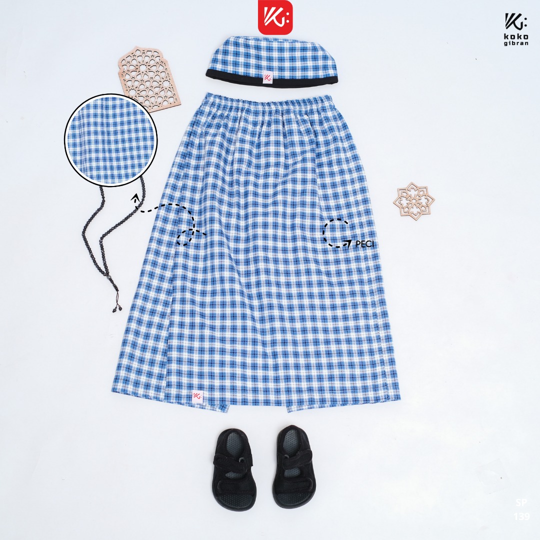 Sarung Instan Anak KokoGibran / Sarung Peci Anak / Sarcel (SP139)