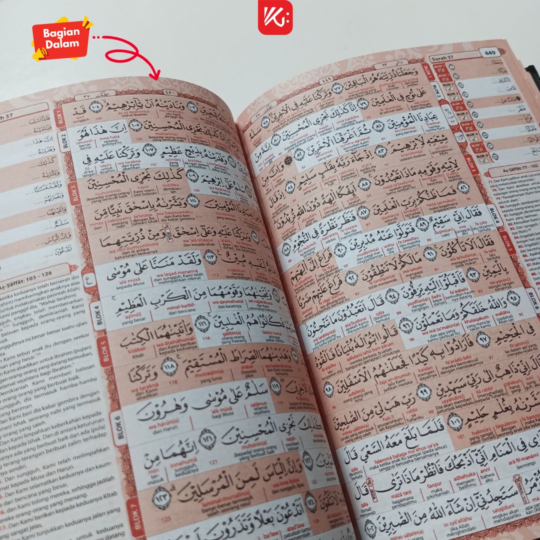 Al-Qur'an Custom Nama KokoGibran / Al-Quran Hardcover / Al-Quran Terjemahan / A-Quran Latin / Hafazan 8 Blok