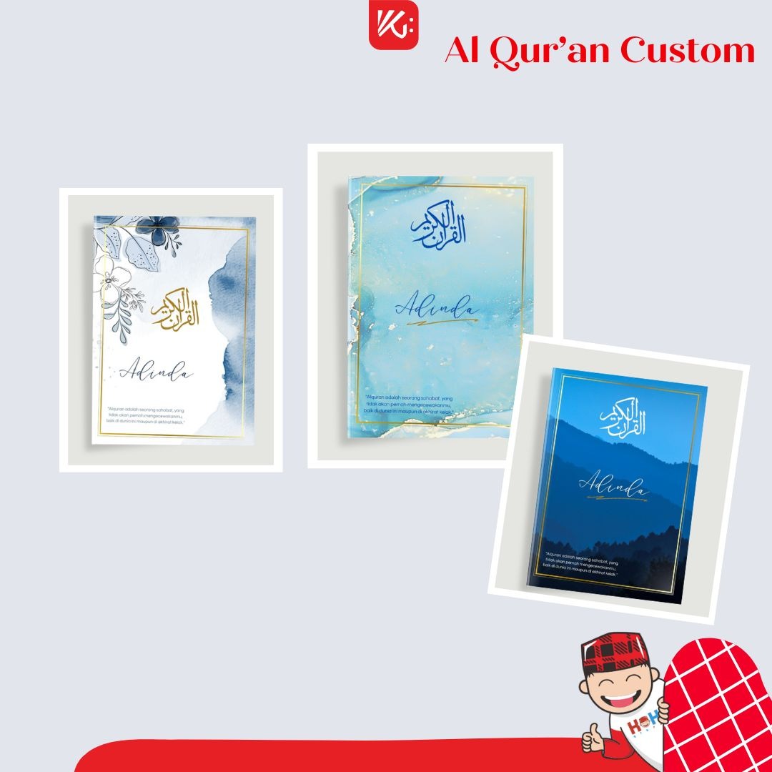 Al-Qur'an Dewasa Custom Nama KokoGibran / Al-Quran Hardcover / Al-Quran Terjemahan / A-Quran Latin / Hafazan 8 Blok