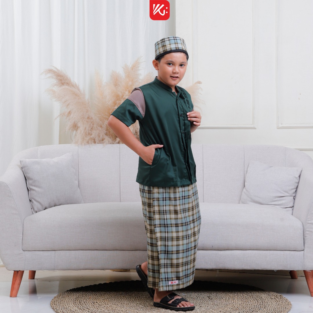 Set Anak KG / Set Koko Sarung Instan Peci Anak / Sarkoci / Sarcelko / Setelan Anak 