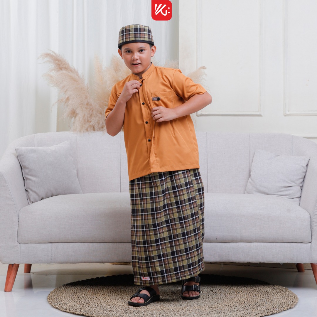 Set Anak KG / Set Koko Sarung Instan Peci Anak / Sarkoci / Sarcelko / Setelan Anak 