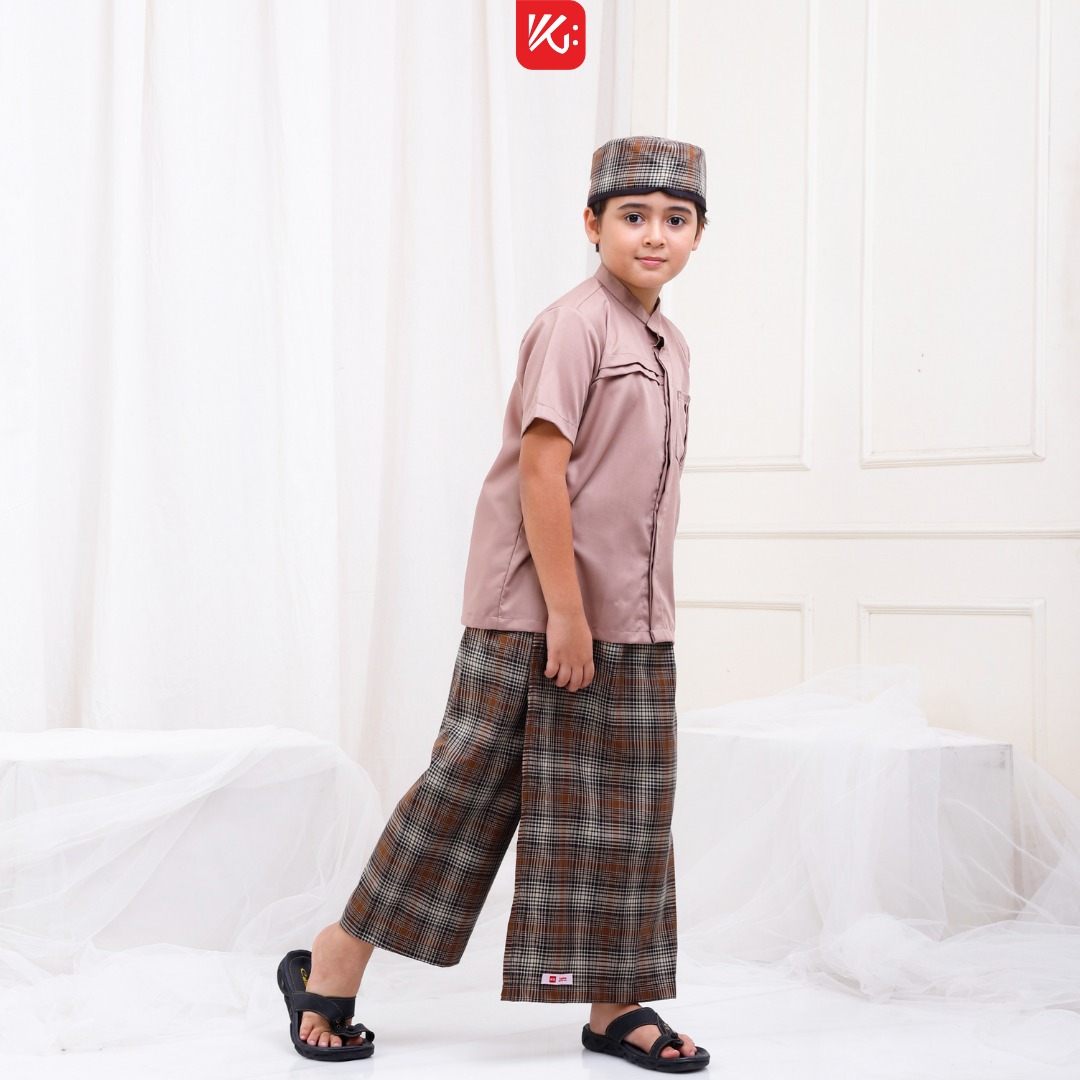 Set Anak KG / Set Koko Sarung Instan Peci Anak / Sarkoci / Sarcelko / Setelan Anak 