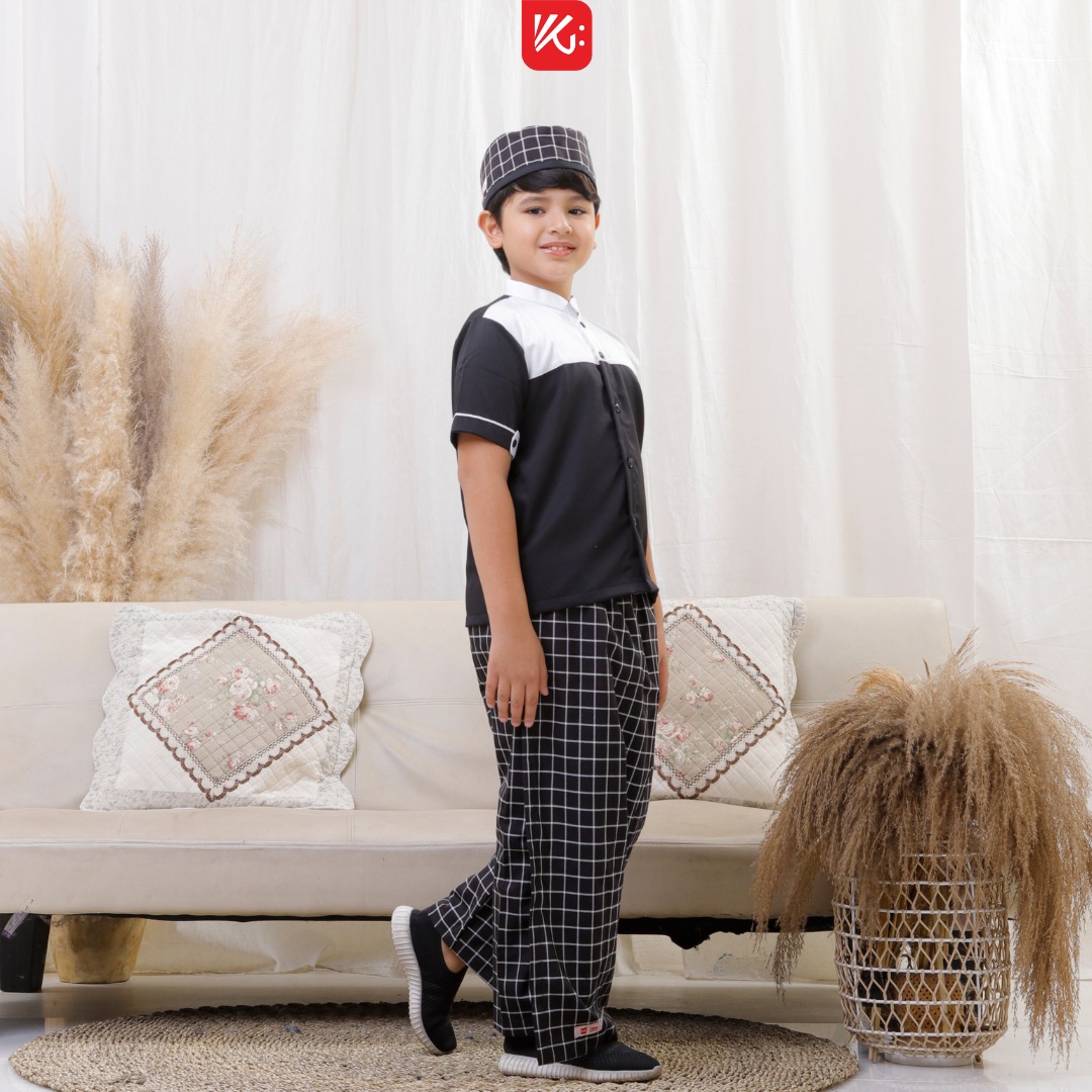 Set Anak KokoGibran / Set Sarkoci / Sarcelko / Baju Muslim Anak / Baju Musilm Anak Laki Laki / Sarkoci Instan