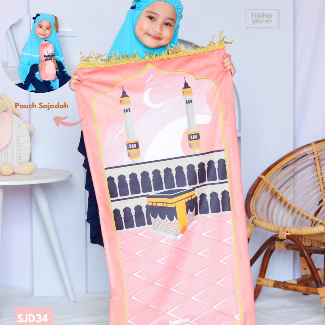 (READY ) Sajadah Anak Eksklusif KokoGibran / Sajadah Anak Custom Nama / Sajadah Anak Tebal (Girls Series)