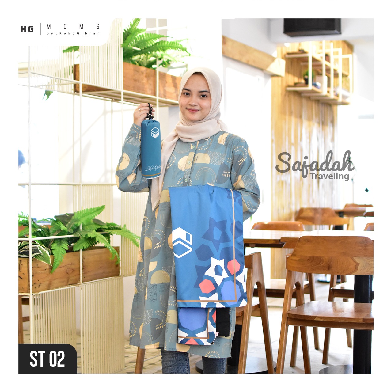 Sajadah Traveling Pouch KokoGibran / Sajadah Traveling Dewasa / Sajadah Saku (STN020508)