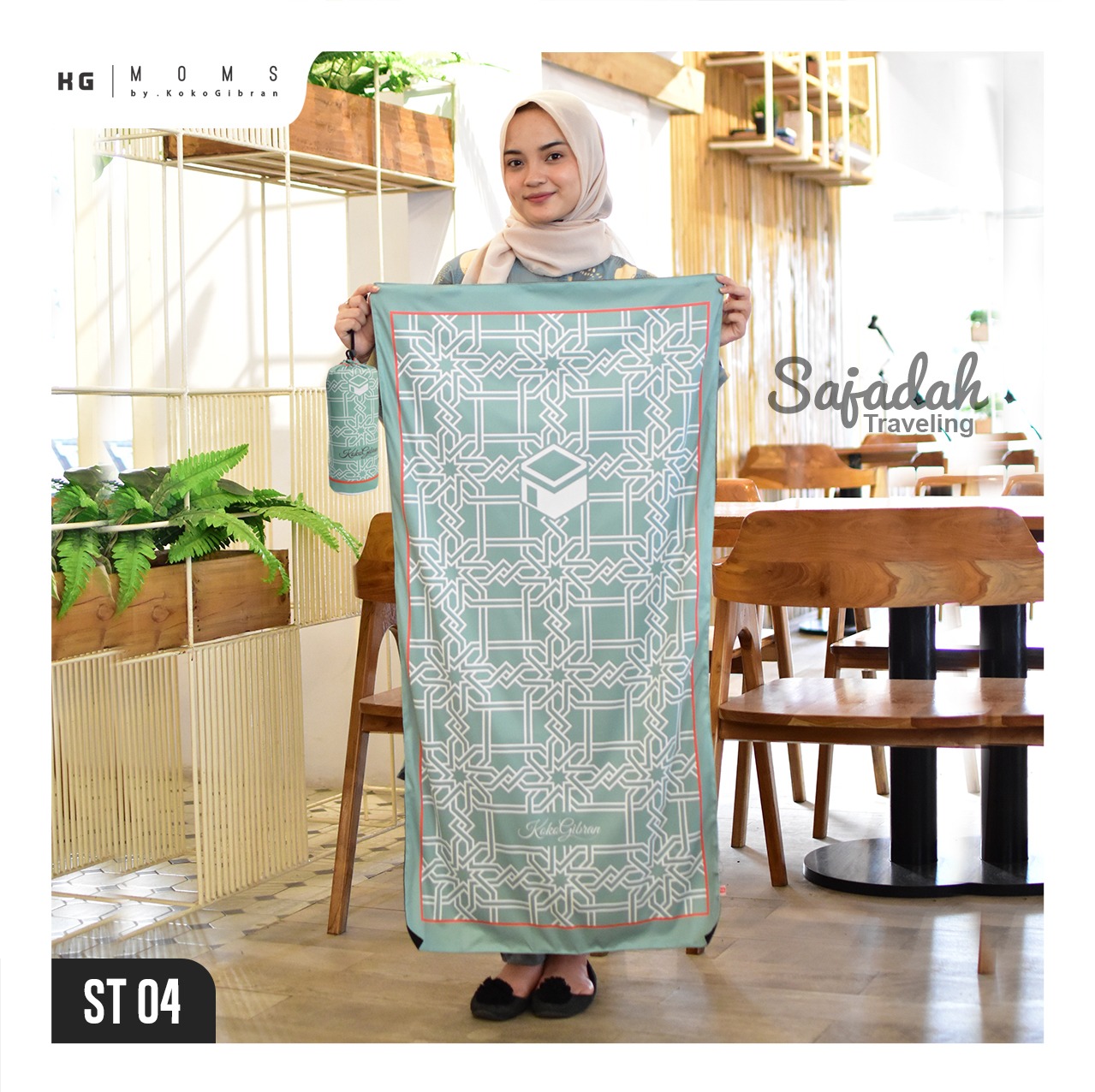 Sajadah Traveling Pouch KokoGibran / Sajadah Traveling Dewasa / Sajadah Saku (STN020508)