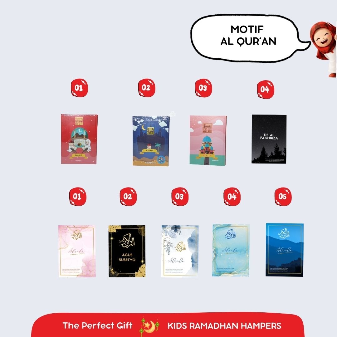 Hampers Ramadhan Anak Paket NUUR – Sajadah Anak + Al Quran | Kado Lebaran Anak (Paket Nuur)