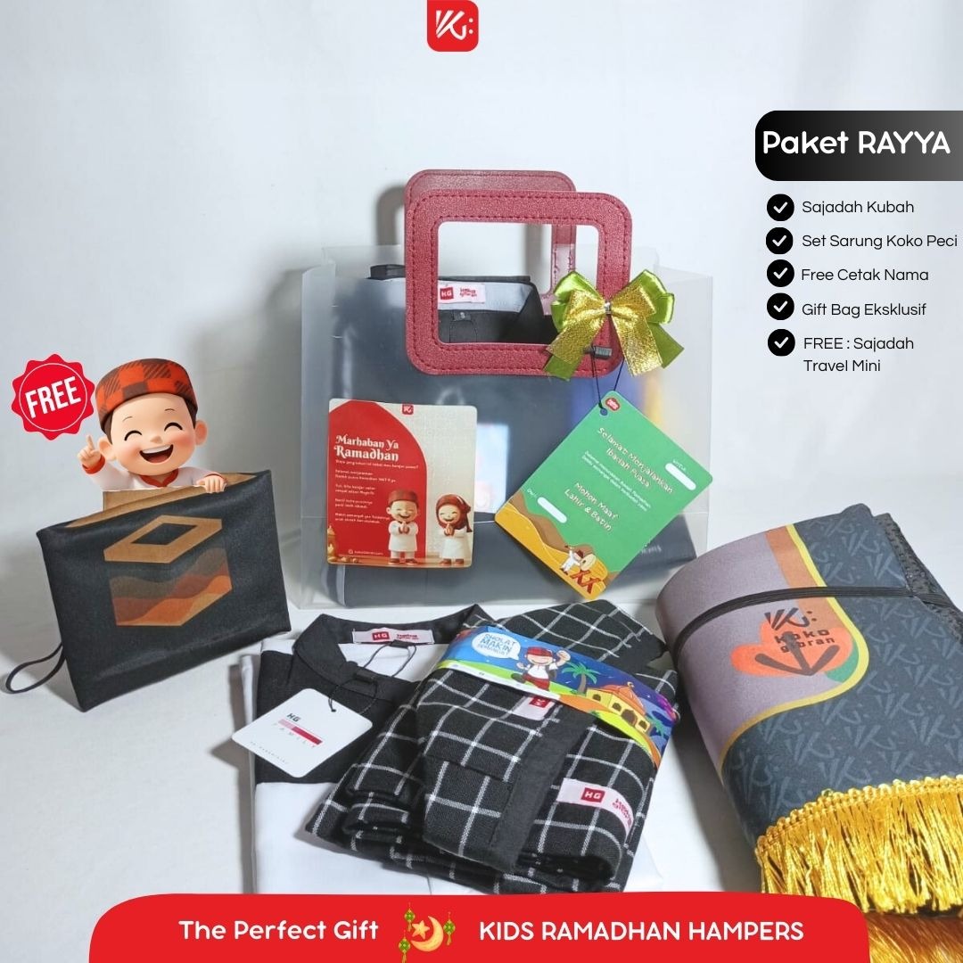 Hampers Ramadhan Anak KokoGibran – Paket Ibadah Anak Lengkap | Kado Lebaran | Hampers Anak (Paket Rayya)