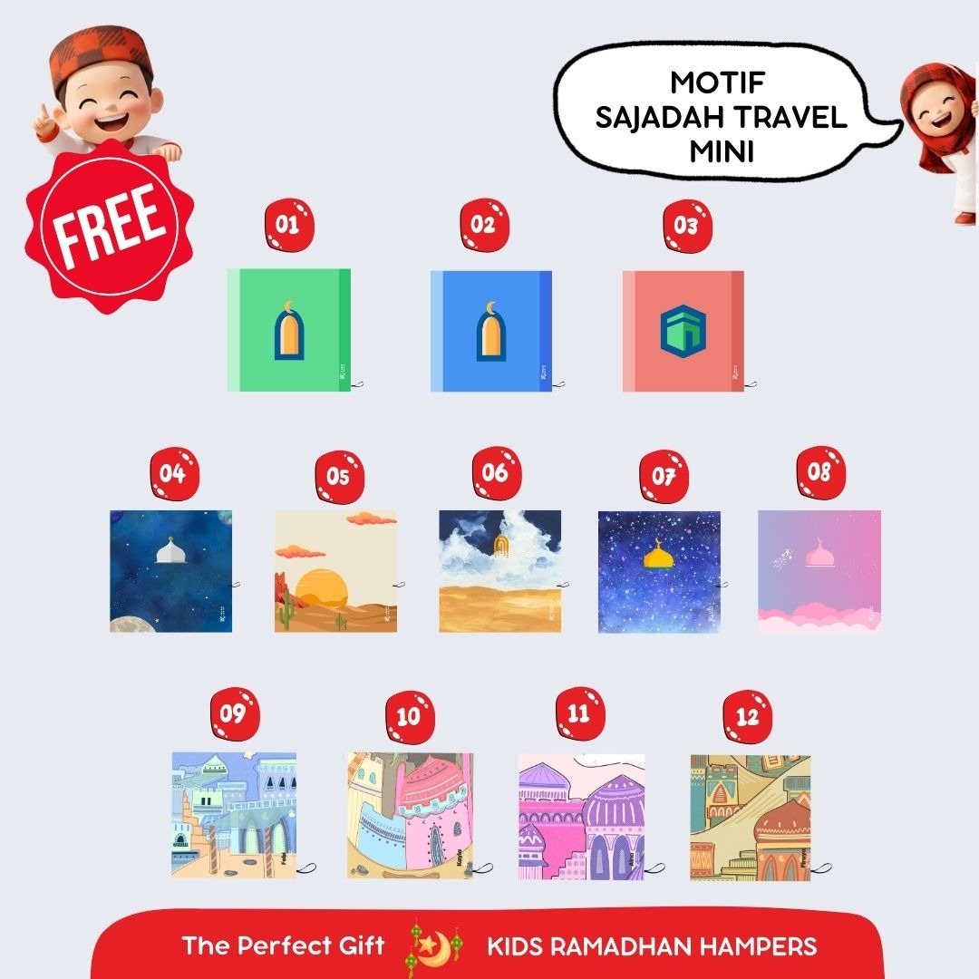 Hampers Ramadhan Anak KokoGibran – Paket Ibadah Anak Lengkap | Kado Lebaran | Hampers Anak (Paket Rayya)