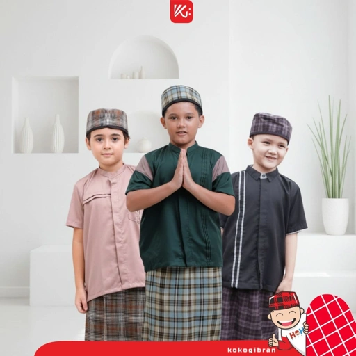 Image of Baju Koko Anak KG / Baju Koko / Baju Anak / Baju Koko Anak Laki Laki / Baju Koko Anak