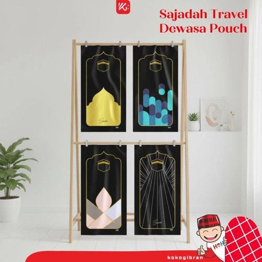 Image of Sajadah Traveling Pouch KokoGibran / Sajadah Traveling Dewasa / Sajadah Saku (STN10111213)