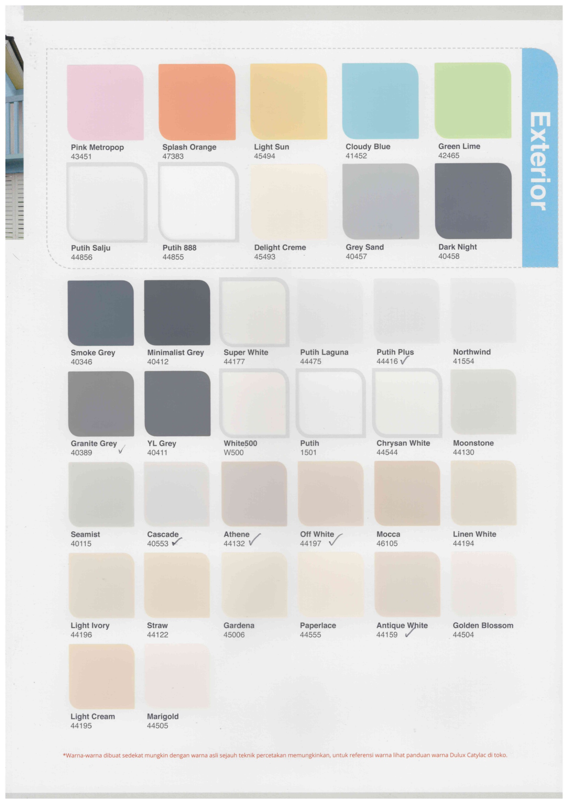 Dulux Catylac Exterior (White) tinting