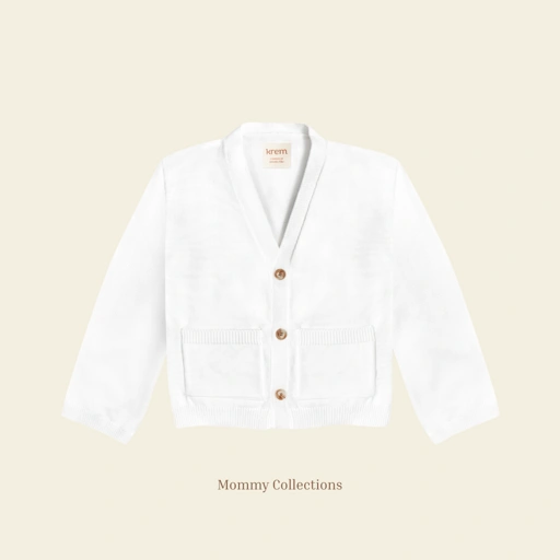 Image of KREM Elle Cardigan White