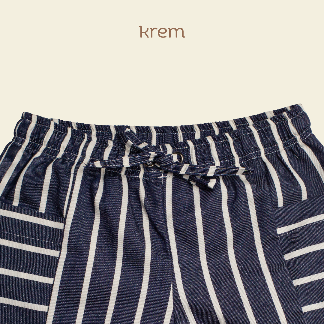 Sommer Short Pants - Denim Stripes