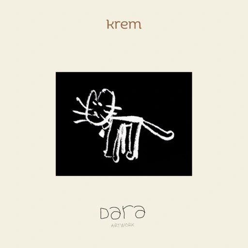 Image of KREM x Dara - Little Artist Tees Black Cat