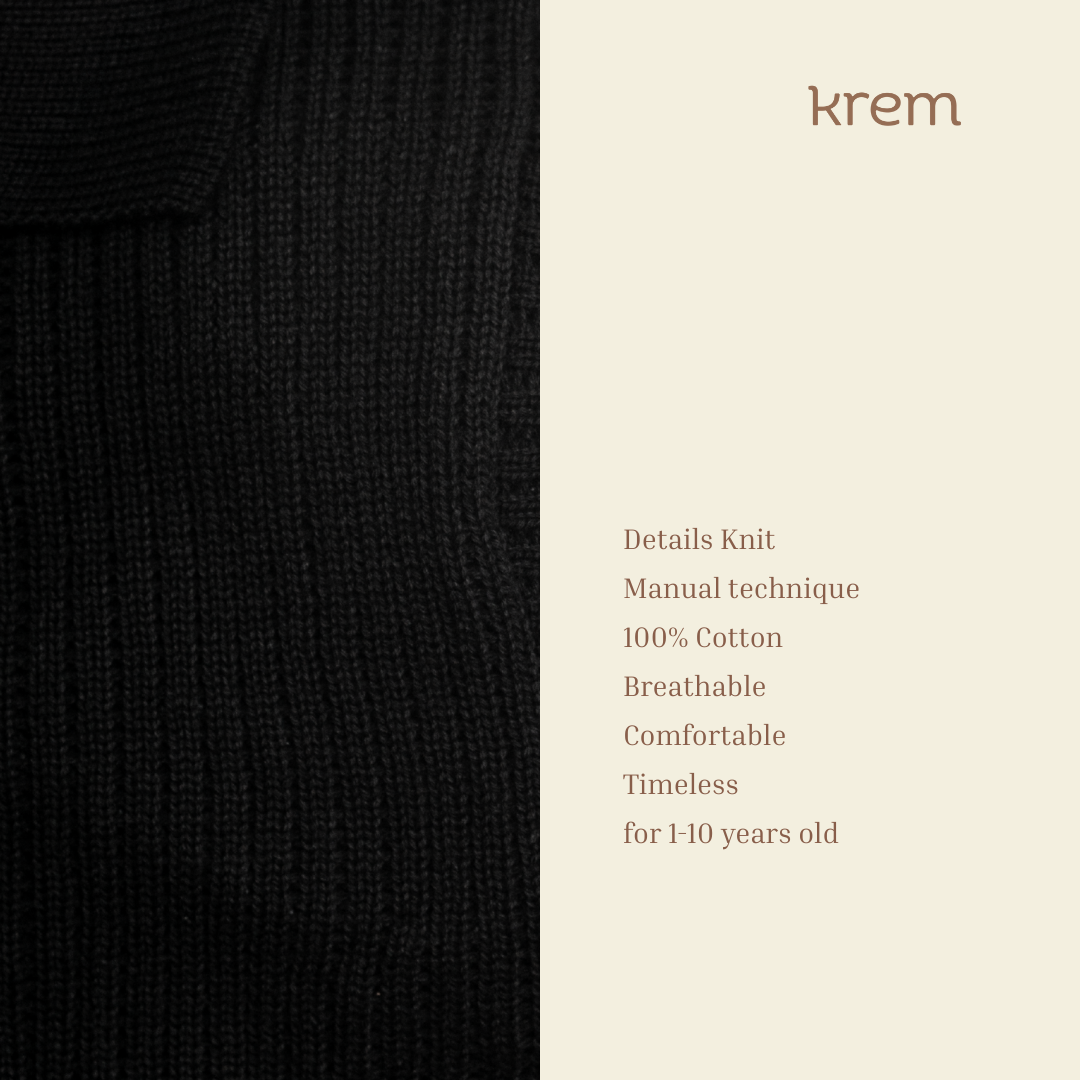 Anselm Knit Collar Neck - Black