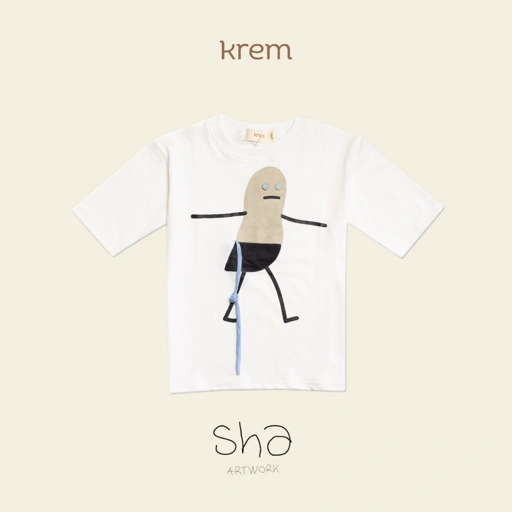 Image of KREM x Shacha - Little Artist Tees Peanut