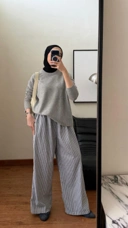 Mom Linen Pants - Navy