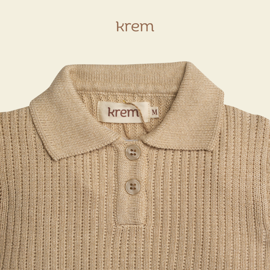 Anselm Knit Collar Neck - Cream