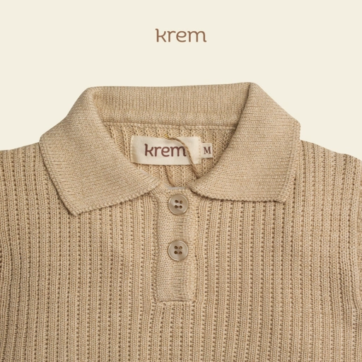 Image of Anselm Knit Collar Neck - Cream