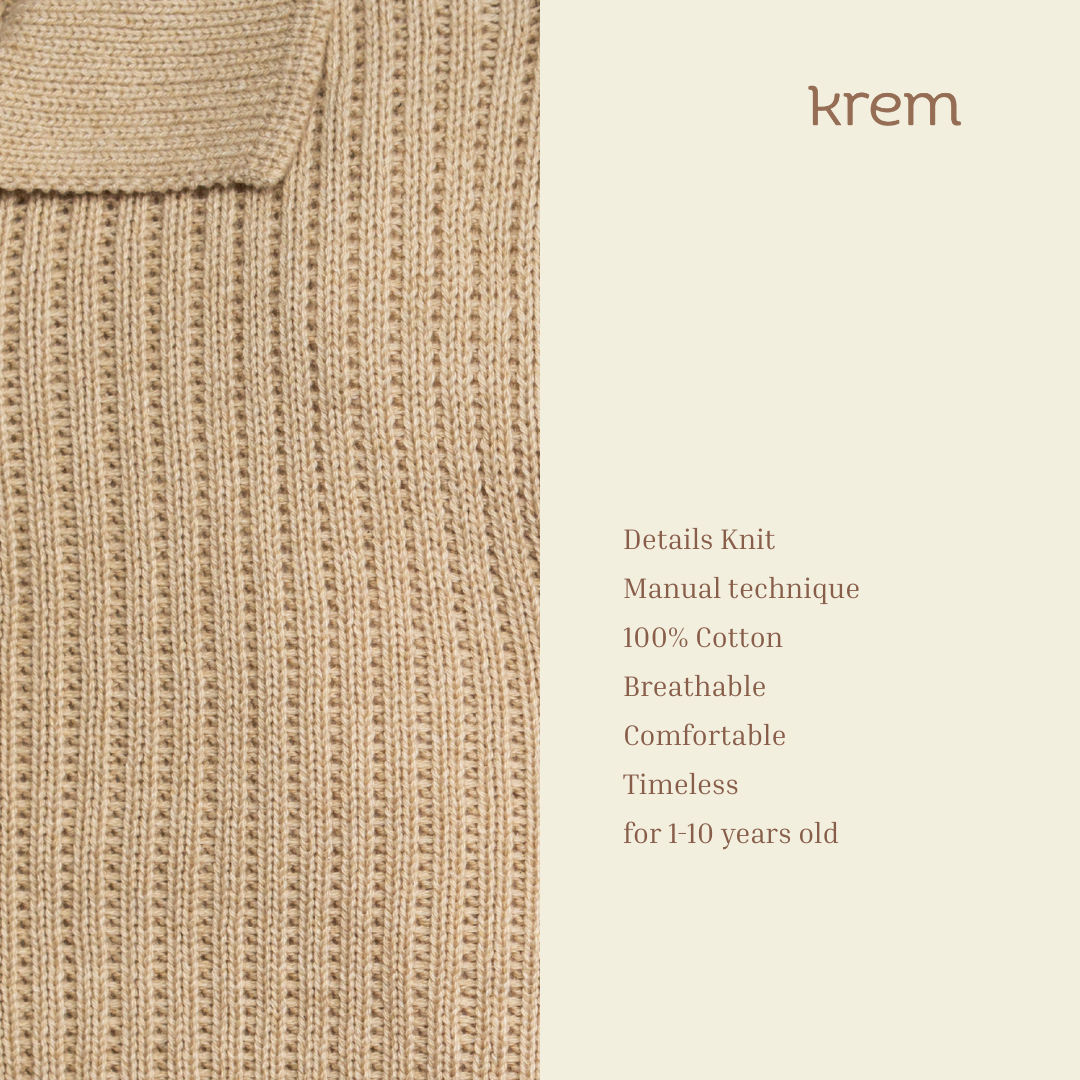 Anselm Knit Collar Neck - Cream