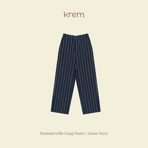 Image of Sommerville Pants - Linen Navy