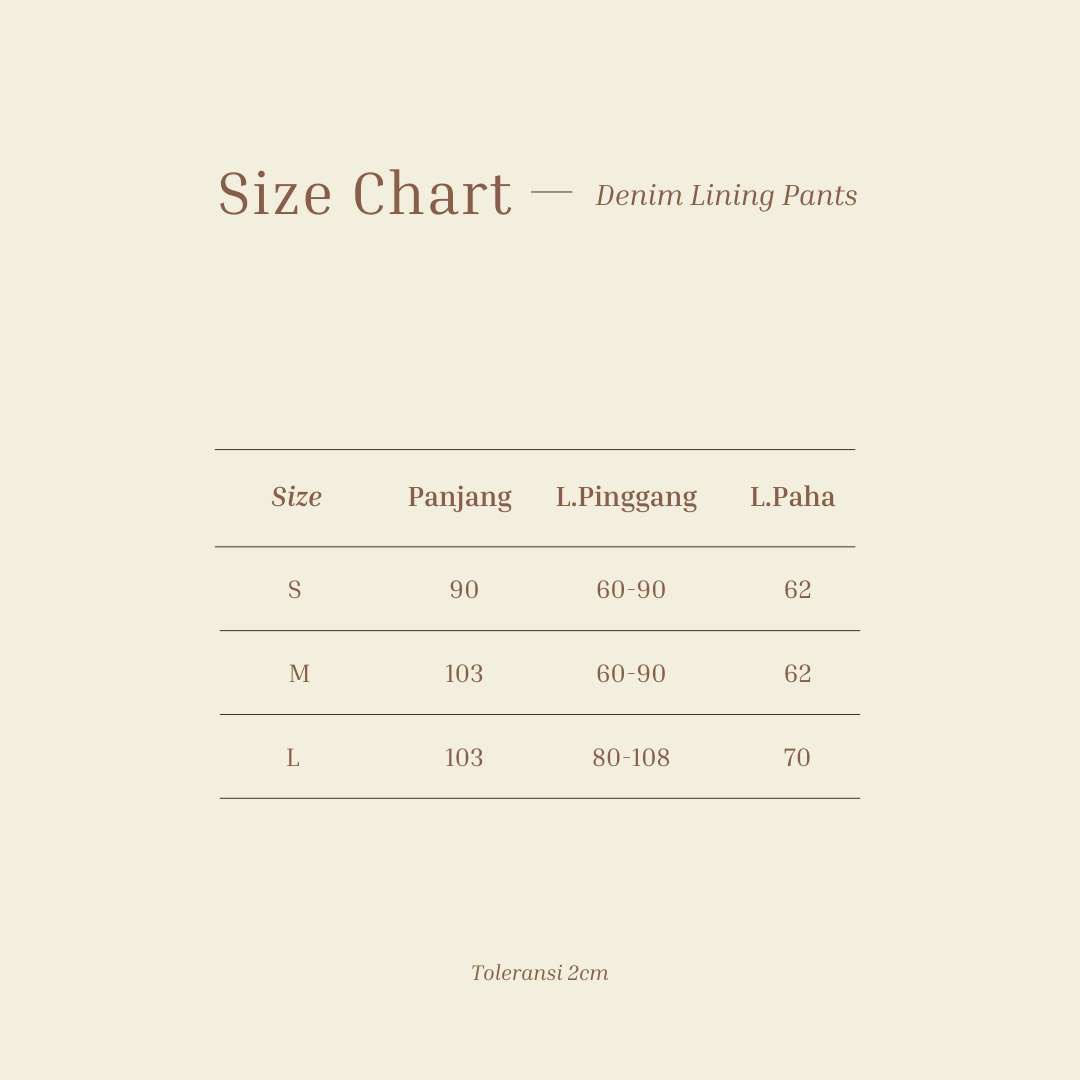 Denim Lining Pants Mom - Cocoa