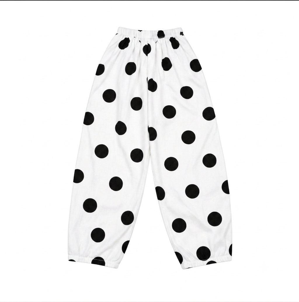 KREM Barren Baloon Pants - Dots White