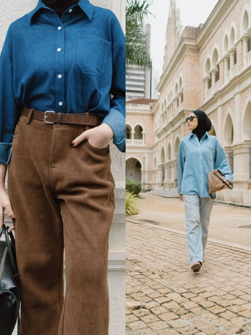 Image of KREM Elle Denim Shirt | Kemeja Denim Wanita Premium Cotton